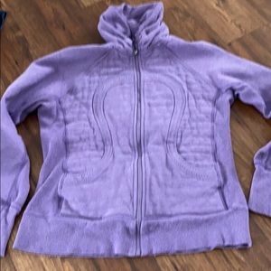 Light purple Lululemon Cal neck scuba sweatshirt
